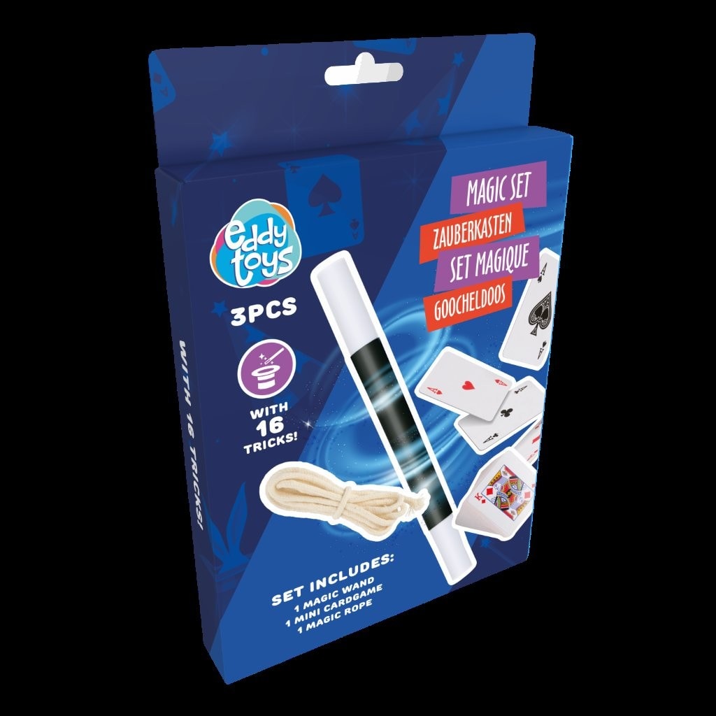 Trylleæske med 16 tricks / tryllesæt til børn / tryllesæt med rekvisitter / legetøj med trylletricks