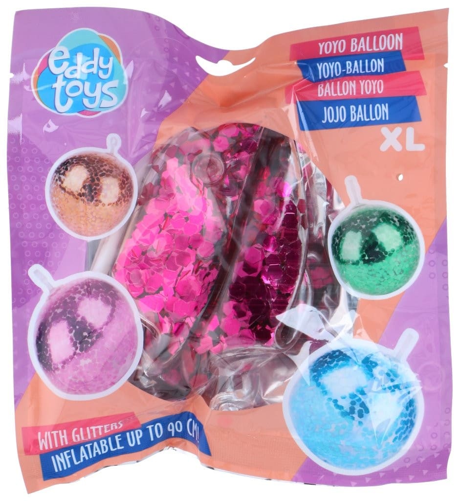 Glitterballon 90 cm / stor ballon med glitter / festballon til fest og dekoration / dekorationsballon XL