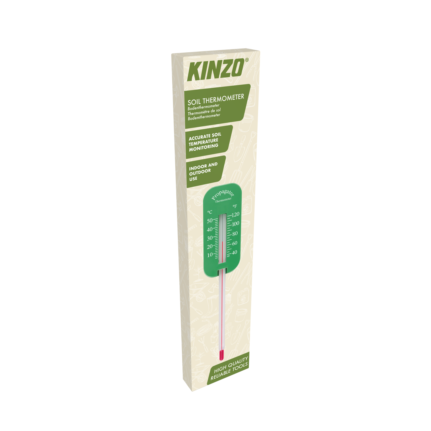 Kinzo jordtermometer til jordtemperatur / jordtermometer have / jordtermometer dyrkning