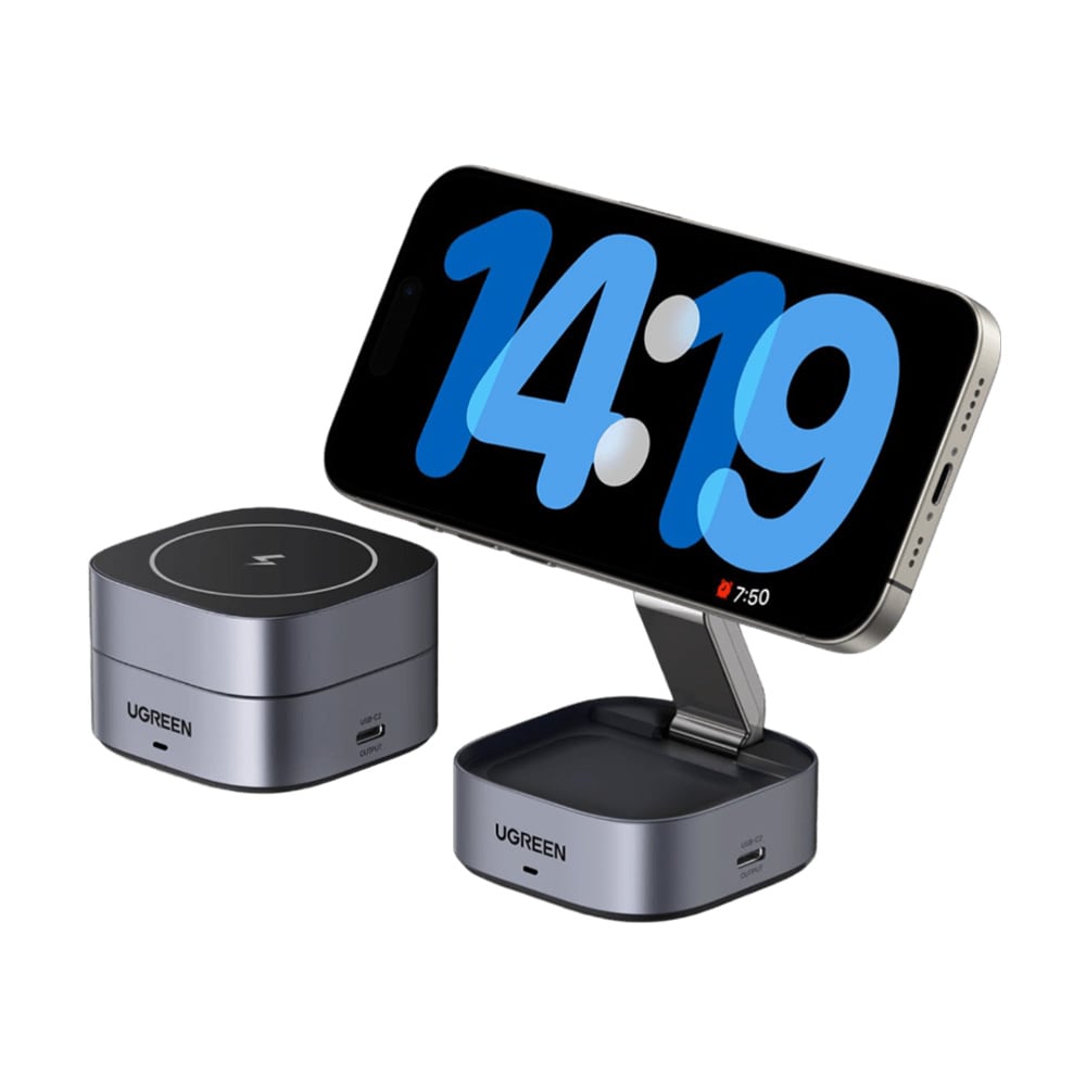 Ugreen 3-i-1 magnetisk ladestander MagSafe / trådløs oplader iPhone Apple Watch AirPods / Qi-ladestation