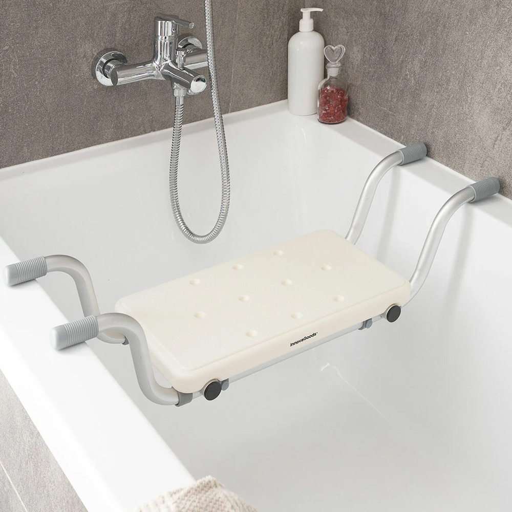 2-i-1 badesæde og badeskammel med skridsikring