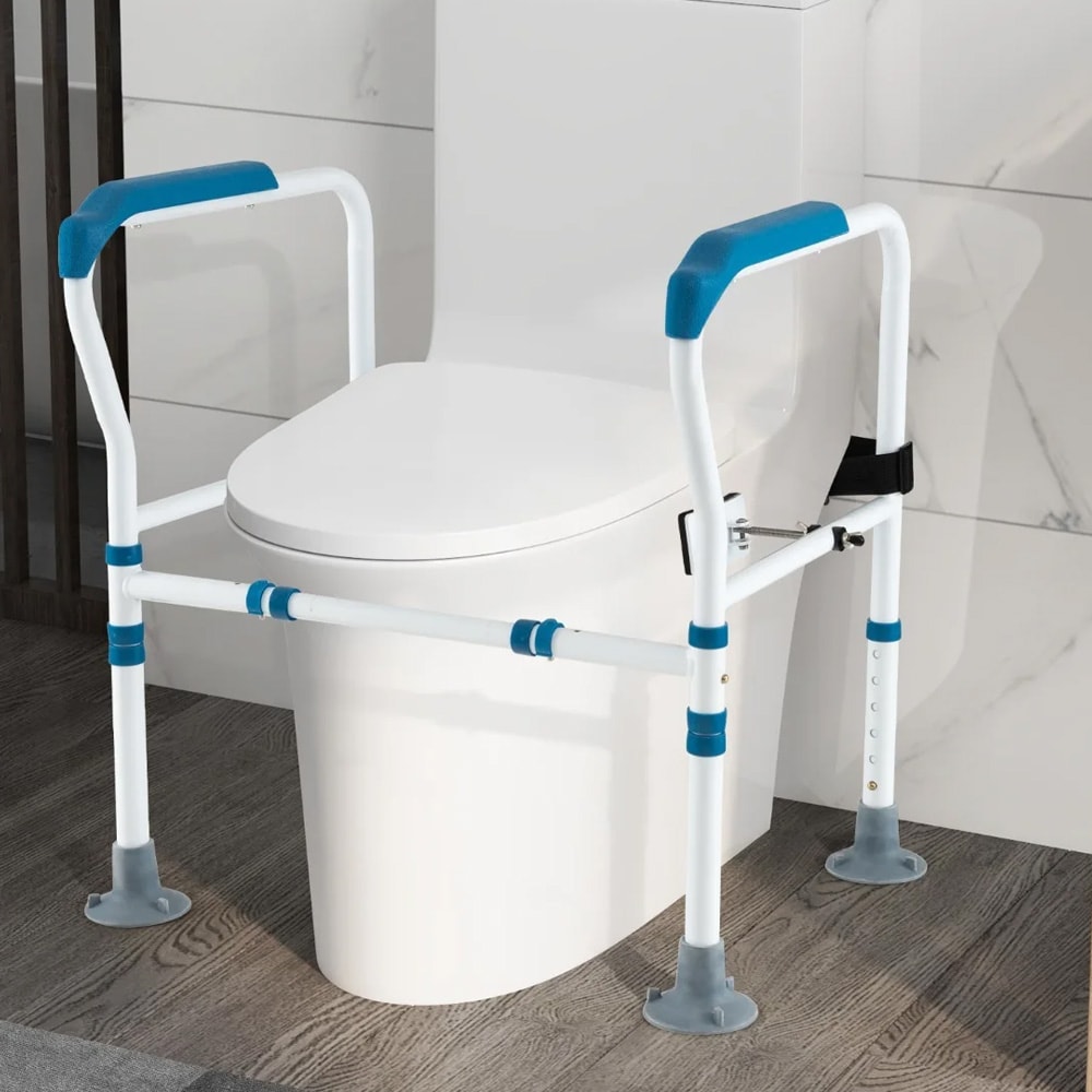 Fritstående toiletstøtte / Støttehåndtag til toilet / Toilethjælpemiddel