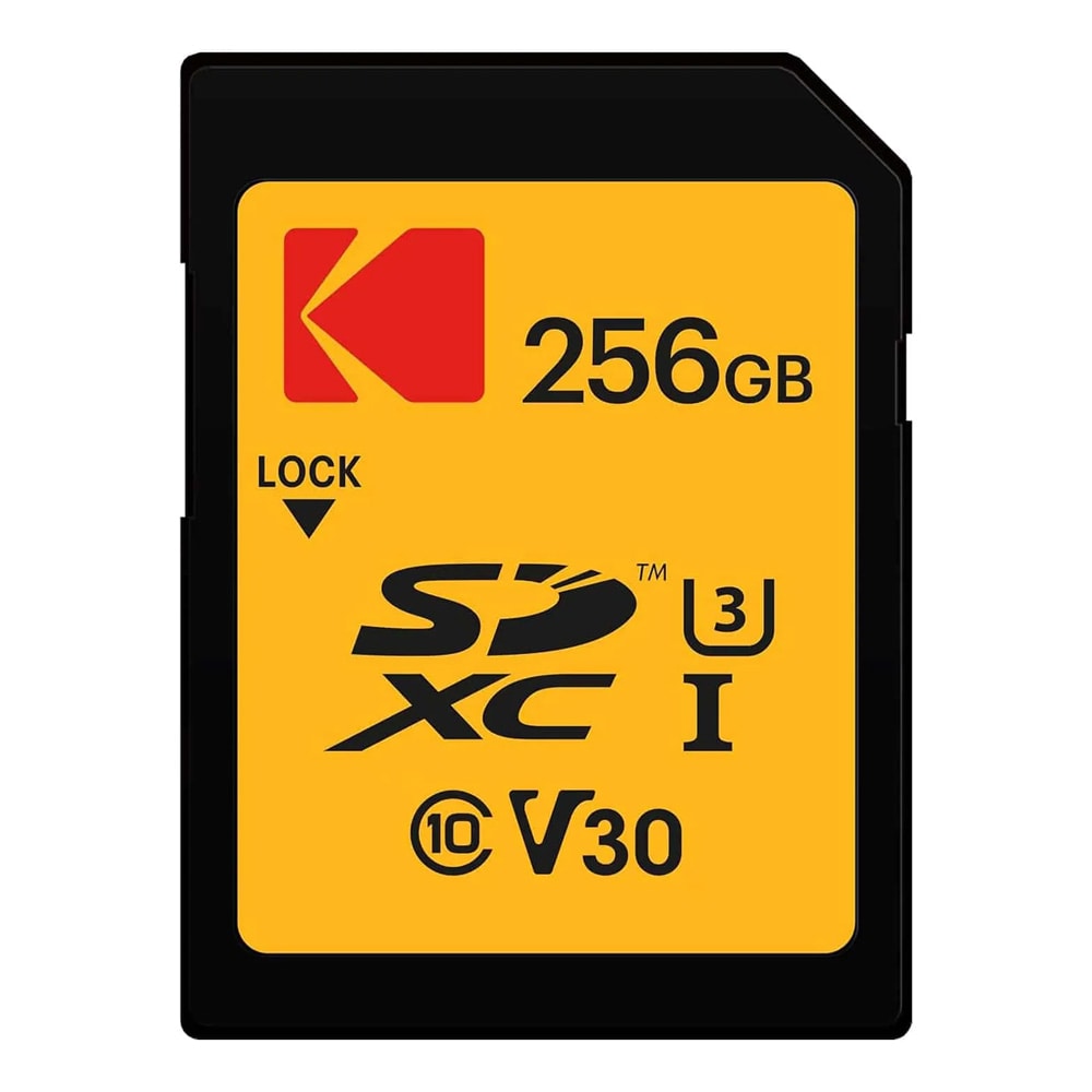 Kodak SDXC Class 10 UHS-I U3 256 GB / SDXC-hukommelseskort / Flash-hukommelseskort til kamera / Hukommelseskort til 4K-video