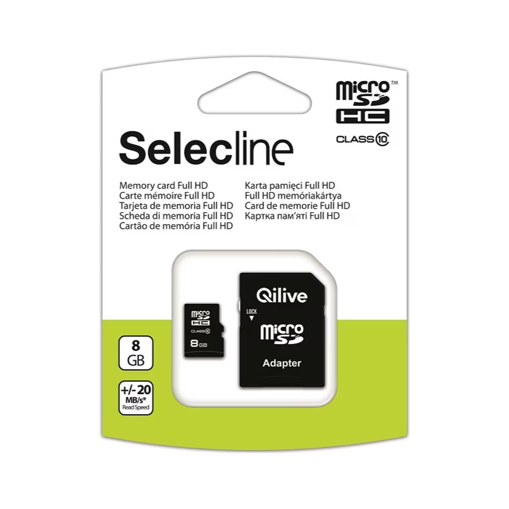 Selecline 8GB microSDHC Class 10 hukommelseskort / microSD-kort / hukommelseskort til smartphone kamera tablet