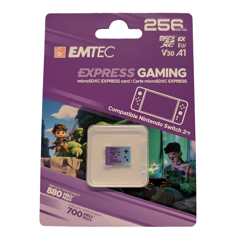Emtec Express Gaming MicroSDXC 256GB V30 A1 / gaming microSD-kort