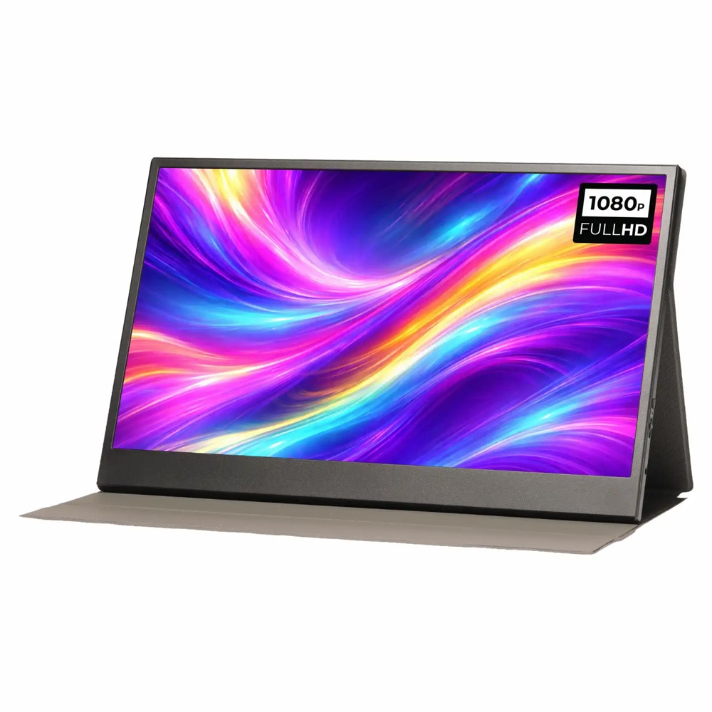 Denver PMO-15604 15,6" bærbar skærm / Full HD IPS-skærm / ekstern skærm med USB-C og HDMI