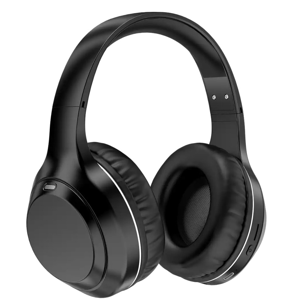 Denver Bluetooth-headset med ANC / trådløse hovedtelefoner med aktiv støjreduktion- Svart