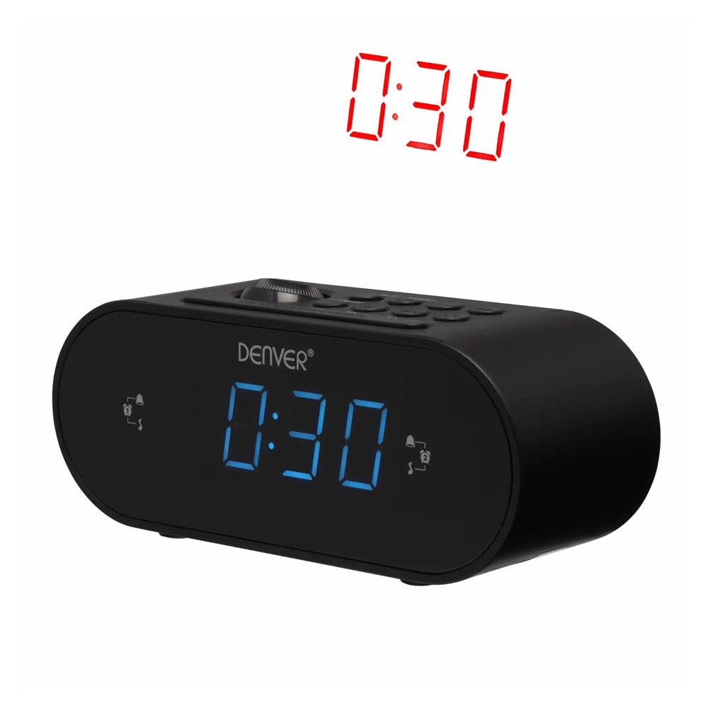 Denver clock radio med projektion / vækkeur med projektor / digital clock radio FM