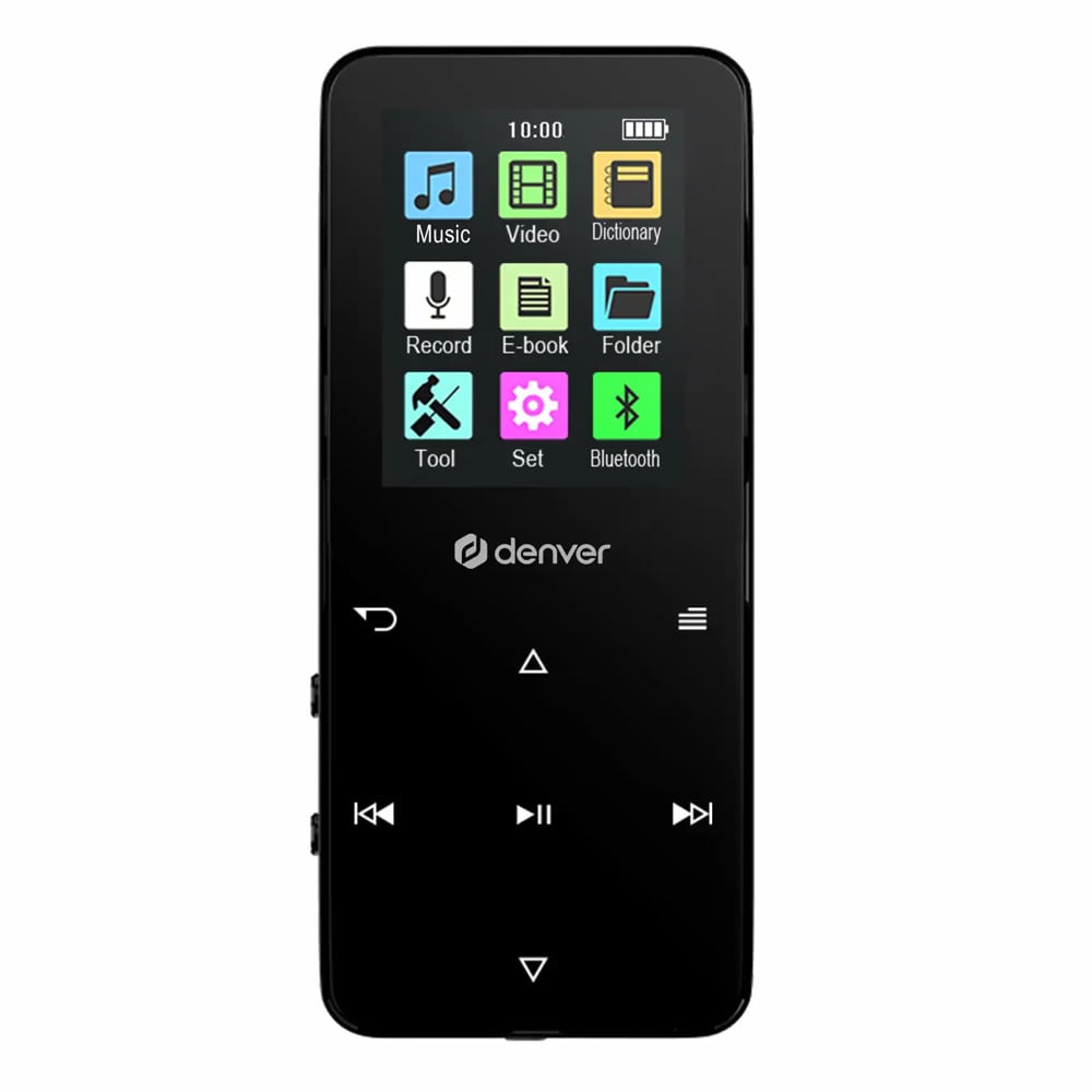 Denver MP4-afspiller med 1,8" skærm / bærbar medieafspiller Bluetooth / IPS-skærm / MP3-afspiller 4 GB