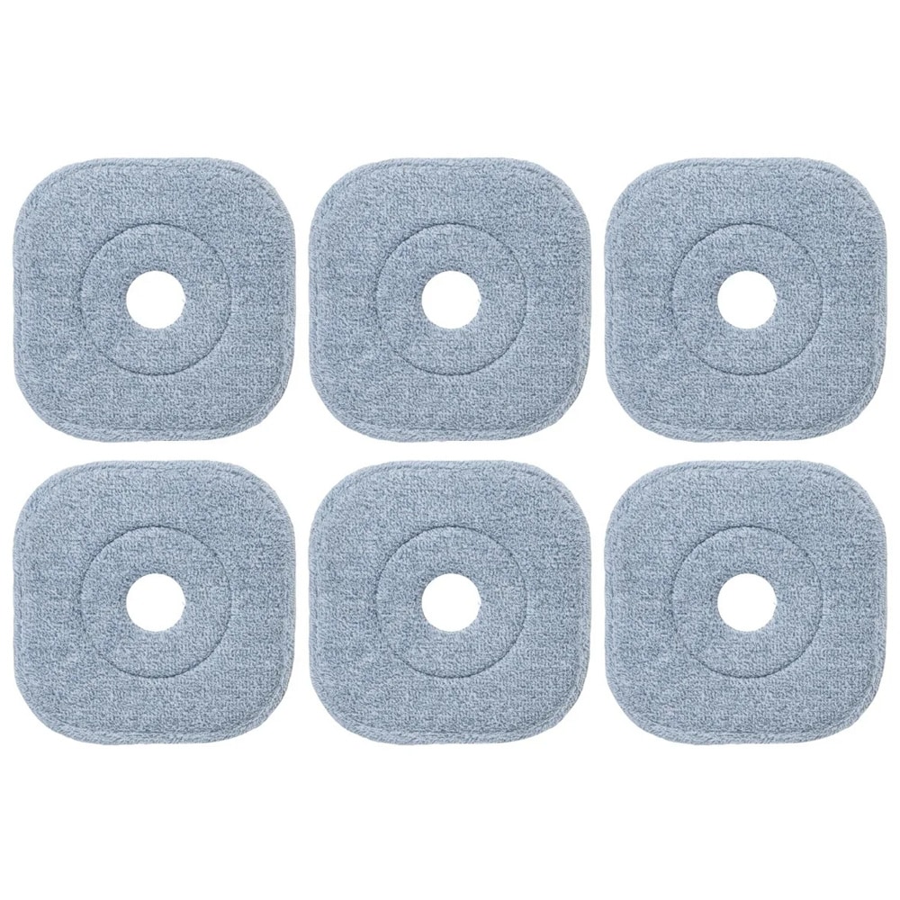 Moppeklude i mikrofiber 6-pak – vaskbare mikrofiberklude til gulvmoppe