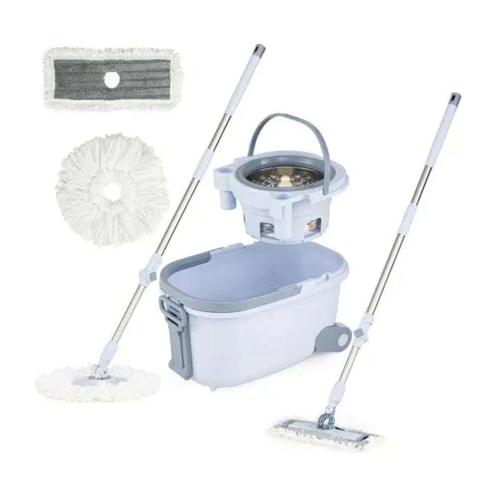 Moppesæt med spand – gulvmoppe til gulvrengøring / moppe