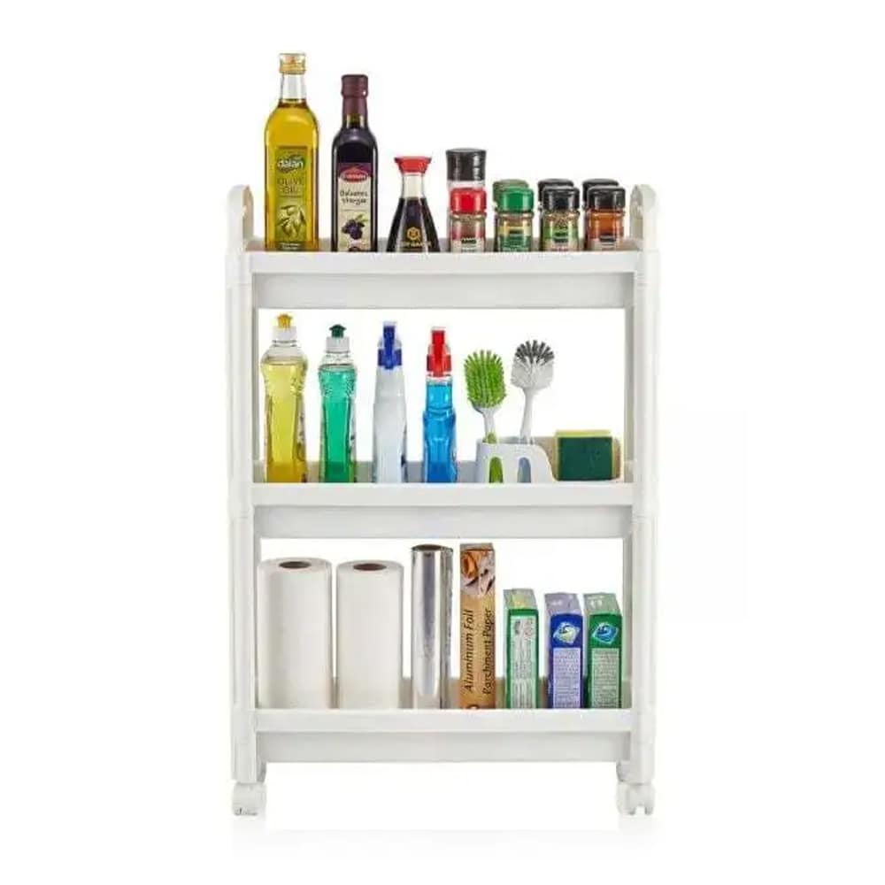 Hylde med hjul – badeværelseshylde / opbevaringshylde / mobil hylde