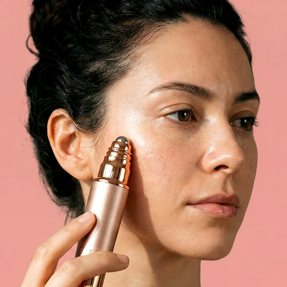 Sonisk øjenmassage med kølende effekt – øjenrulle / massageapparat til øjenområdet