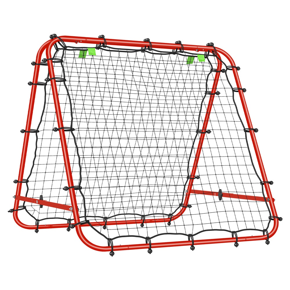Dobbeltsidet fodboldrebounder - fodboldmål / rebound-væg / træningsmål med rebound-net
