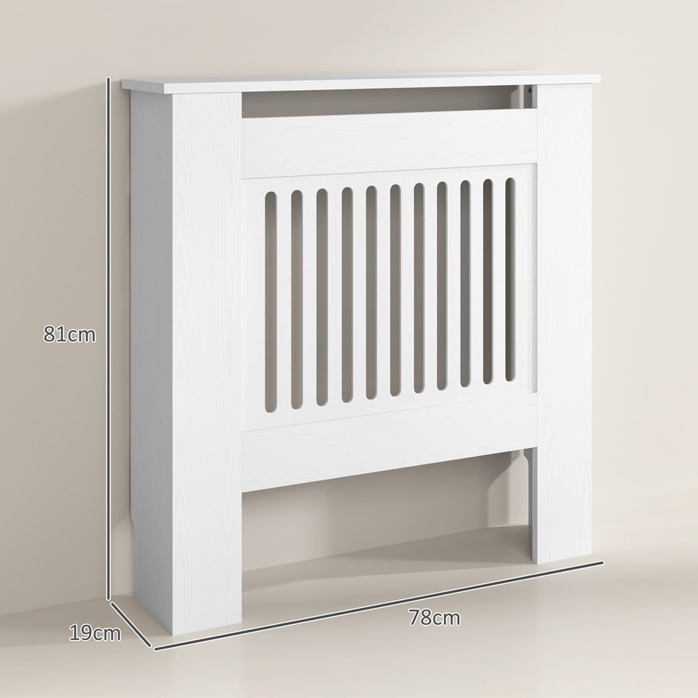 Element cover - hvid radiatorskjuler 79x19x81cm med hylde