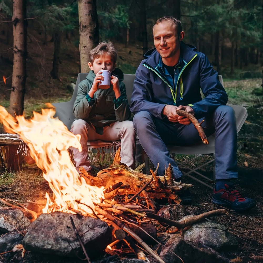 Campingsofa - 2-personers campingstol / sammenklappelig udendørs sofa til camping