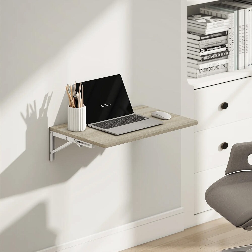 Vægmonteret foldebord 60x40 cm / foldbart vægbord / pladsbesparende skrivebord med vægbeslag