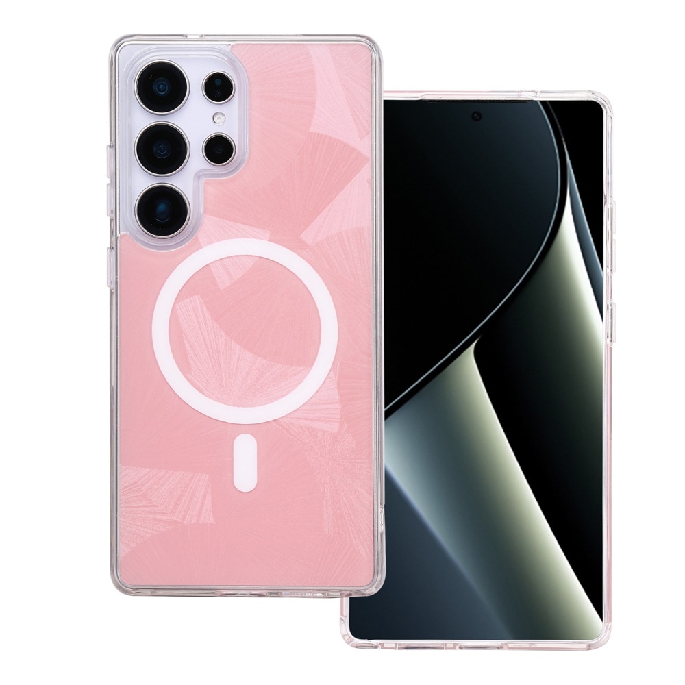 Bagcover med magnet til Samsung Galaxy S25 Ultra - Pink / stødsikkert bagcover