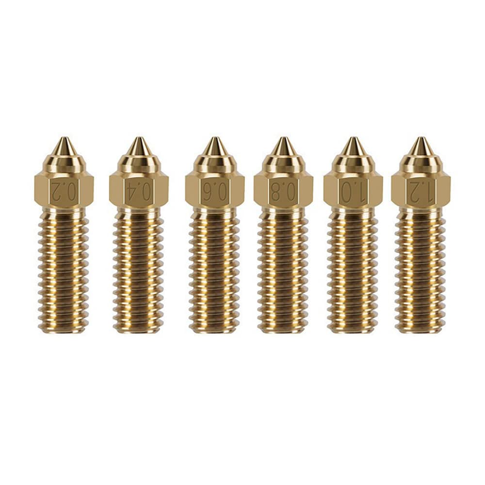 Messingdyse Creality K1 K1 Max 1,75 mm / 3D-printerdyse 0,2-1,2 mm / dyse 6-pak