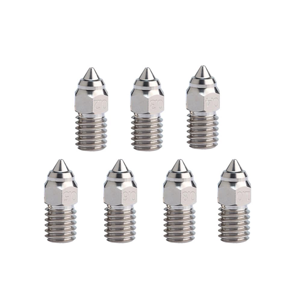 Kobberlegeringsdyse Creality Ender 7/5/3 V3 SE / 3D-printerdyse 1,75 mm 0,3-0,8 mm / dyse 5-pak