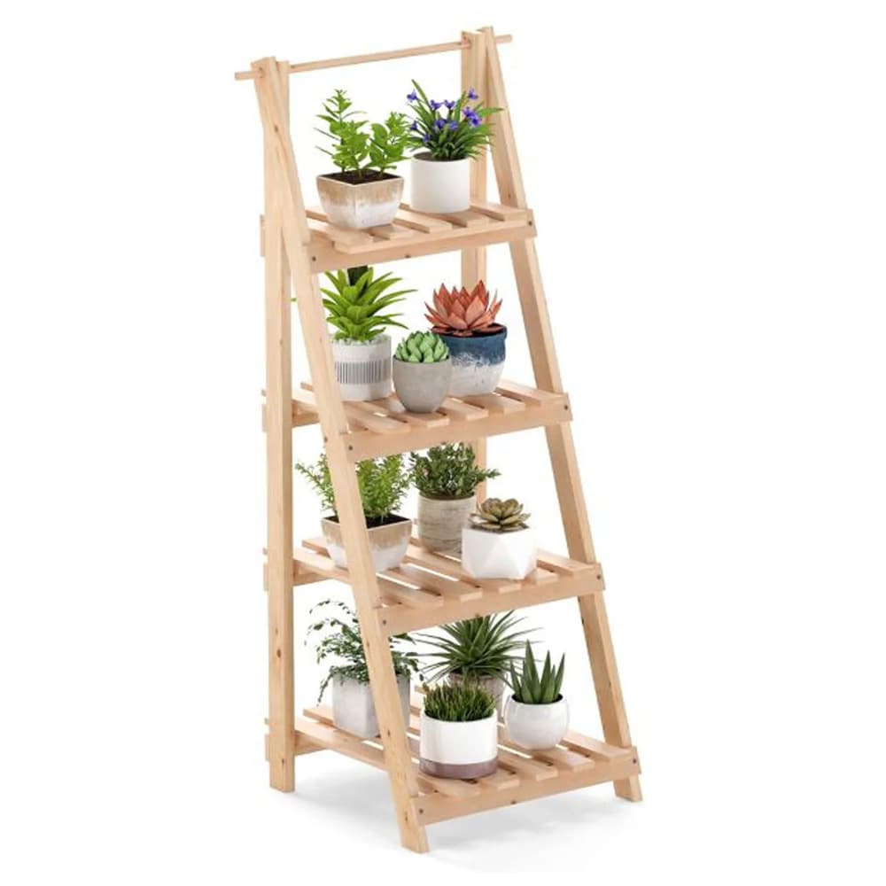 Plantestativ / blomsterhylde / plantehylde / træhylde 52x38x109cm med 4 niveauer