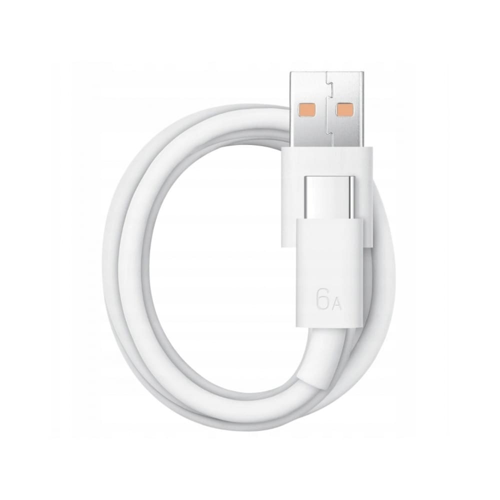 Huawei USB-kabel 6A USB til USB-C - Hvid / USB-A til USB-C-kabel 6A / Hurtigopladningskabel USB-C / Opladningskabel 66W