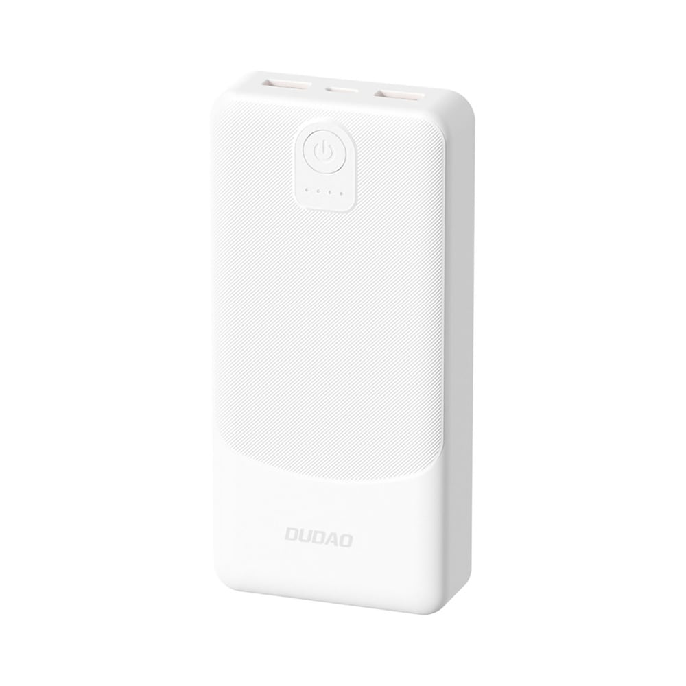 Dudao Powerbank 2.4A 20000mAh med 2xUSB - Hvid