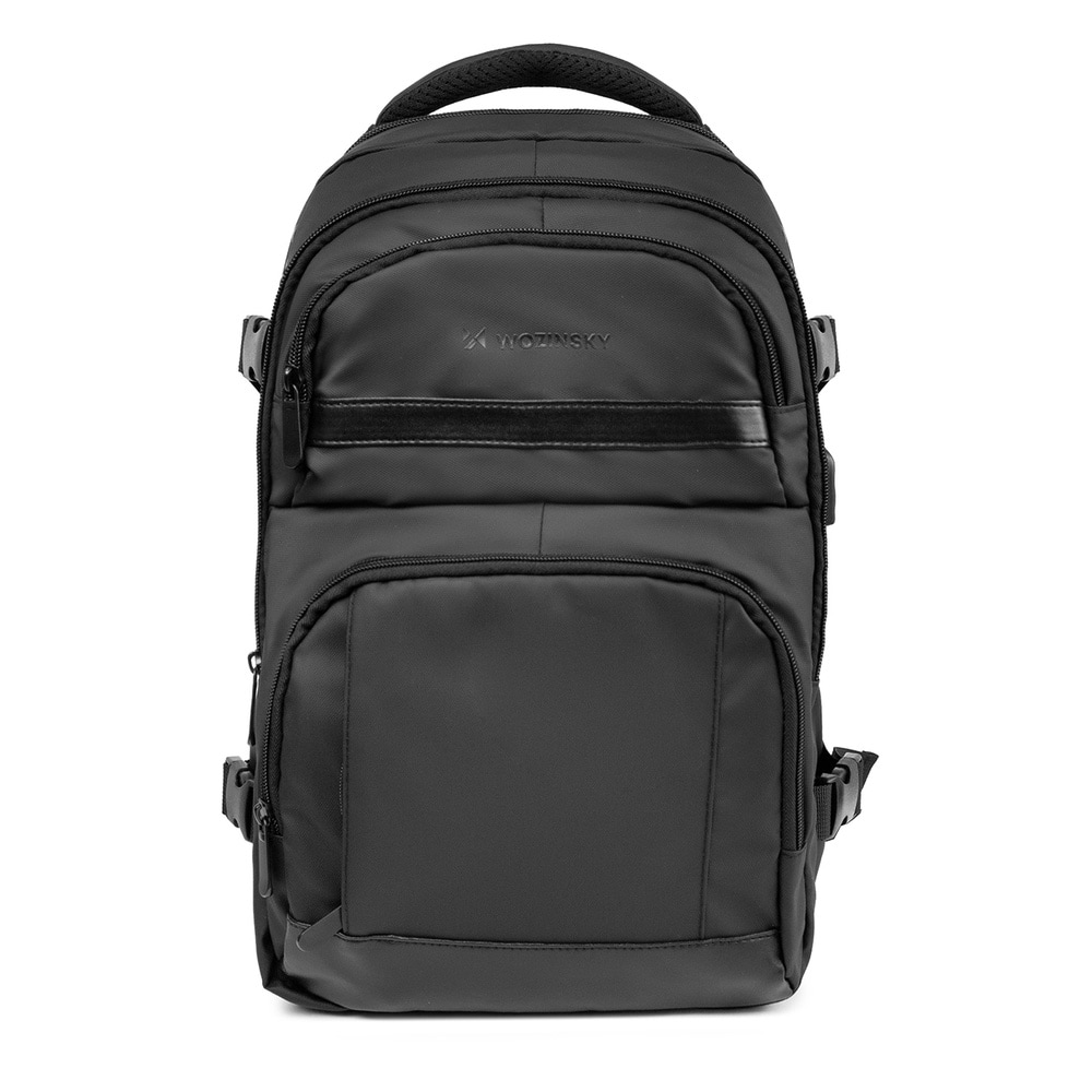Wozinsky rygsæk 20 L med laptoprum / håndbagagerygsæk / sæk med USB-port – Sort