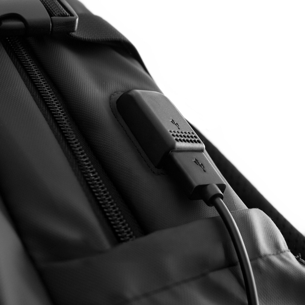 Wozinsky rygsæk 20 L med laptoprum / håndbagagerygsæk / sæk med USB-port – Sort