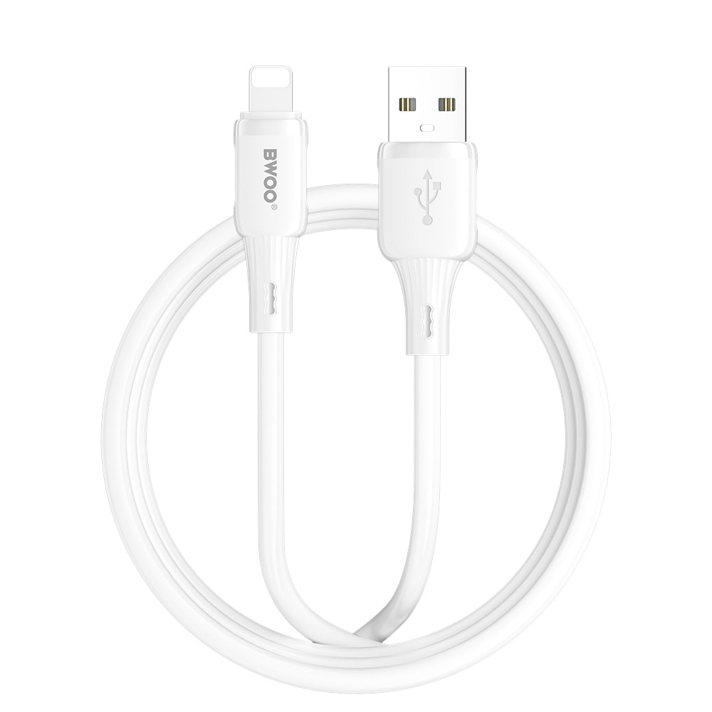 BWOO USB-kabel 3A USB til Lightning 1m - Hvid