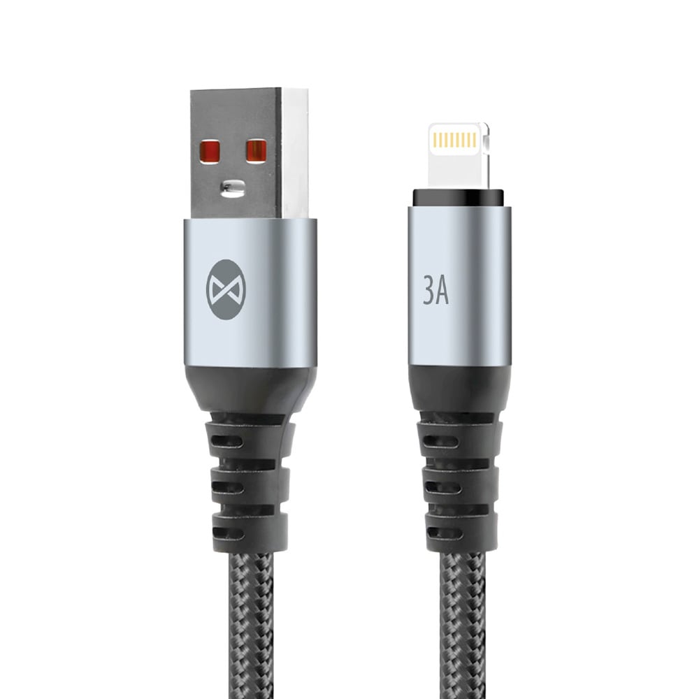 Forever Flettet USB-kabel USB til Lightning 1m 3A
