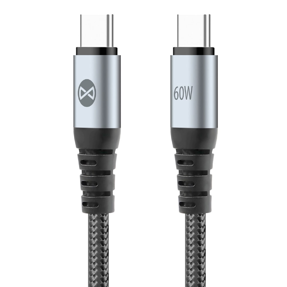 Forever Flettet USB-kabel USB-C til USB-C 1m 60W