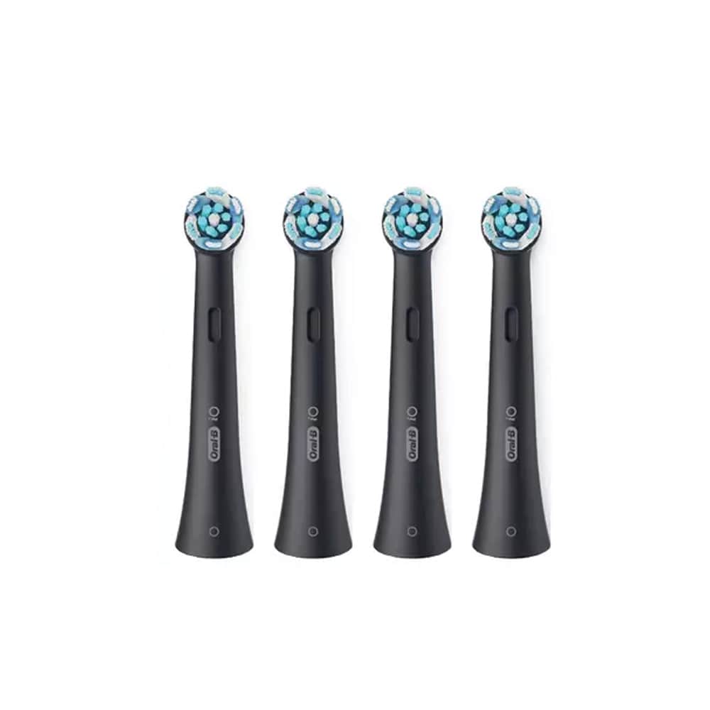 Braun Oral-B iO Ultimate Clean 4-pack - Svart / børstehoveder til elektrisk tandbørste / iO-kompatible børstehoveder