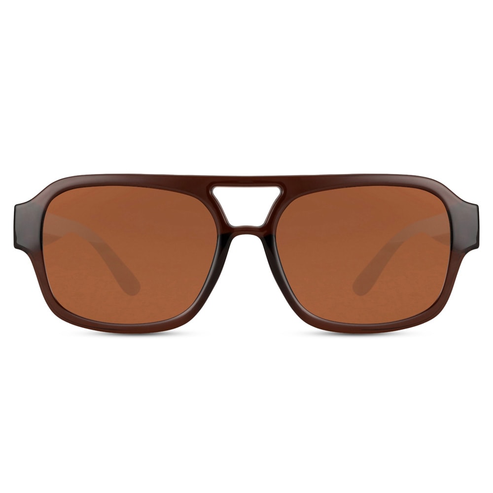 Brune solbriller med brunt glas / solbriller med UV-beskyttelse / unisex-solbriller