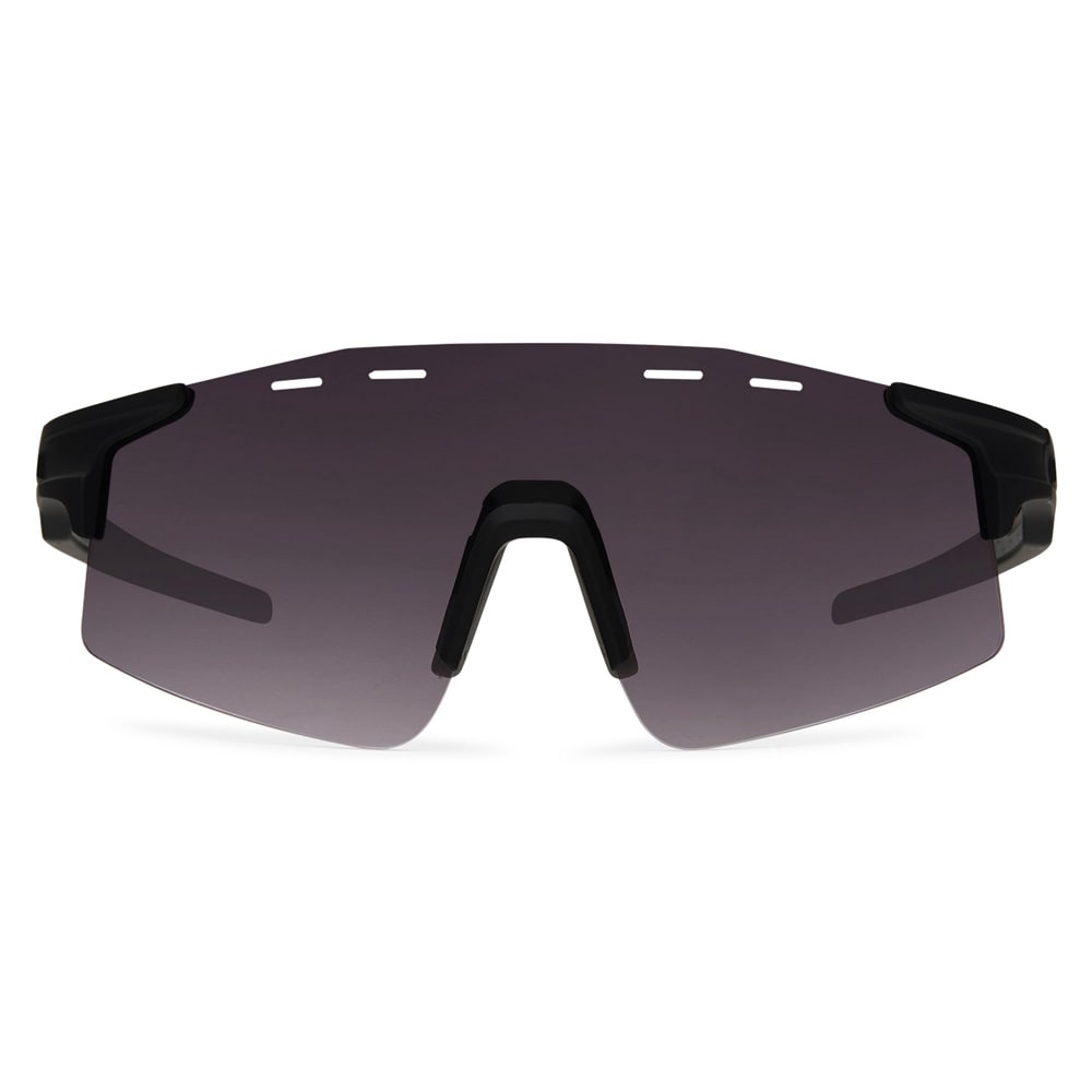 Sportssolbriller svart med svart-glas / sportssolbriller / UV-beskyttende solbriller / cykelbriller