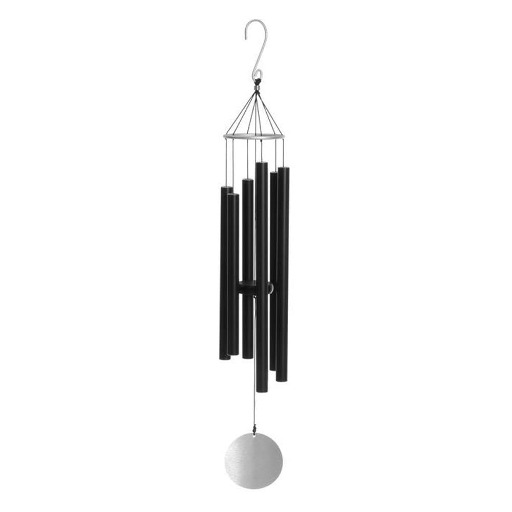 Aureola Tunes vindspil 71 cm / harmonisk havedekoration / vindklokke med dyb klang / sort klokkespil