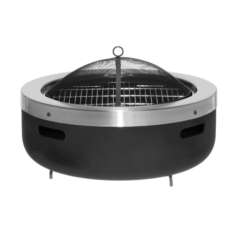 Mustang bålfad med gnistfanger / udepejs med 44 cm grillrist / ildsted til terrasse og have