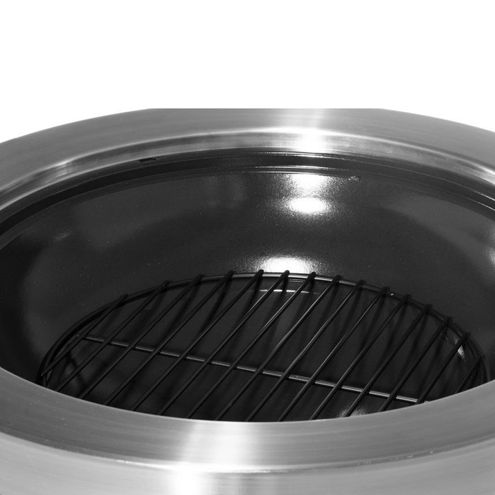 Mustang bålfad med gnistfanger / udepejs med 44 cm grillrist / ildsted til terrasse og have