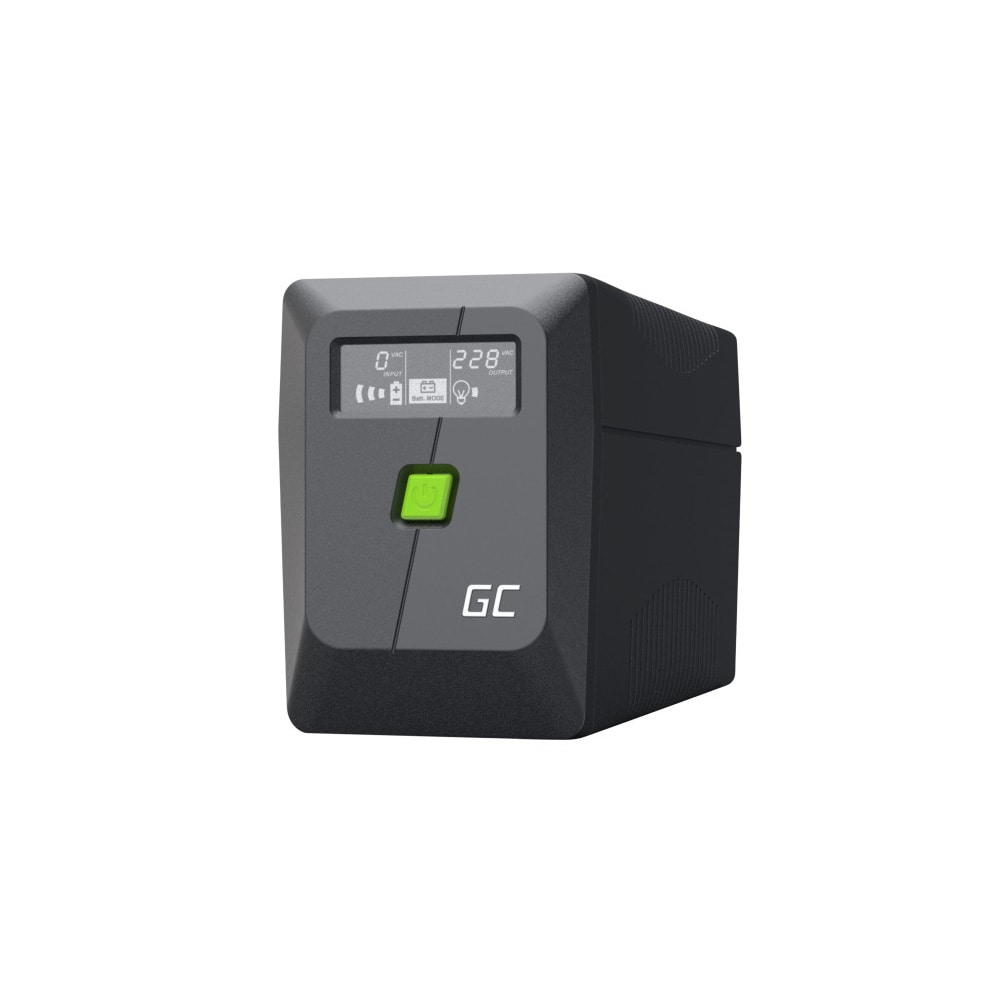 Greencell 650VA 360W UPS med LCD-display / uafbrydelig strømforsyning / batteribackup UPS