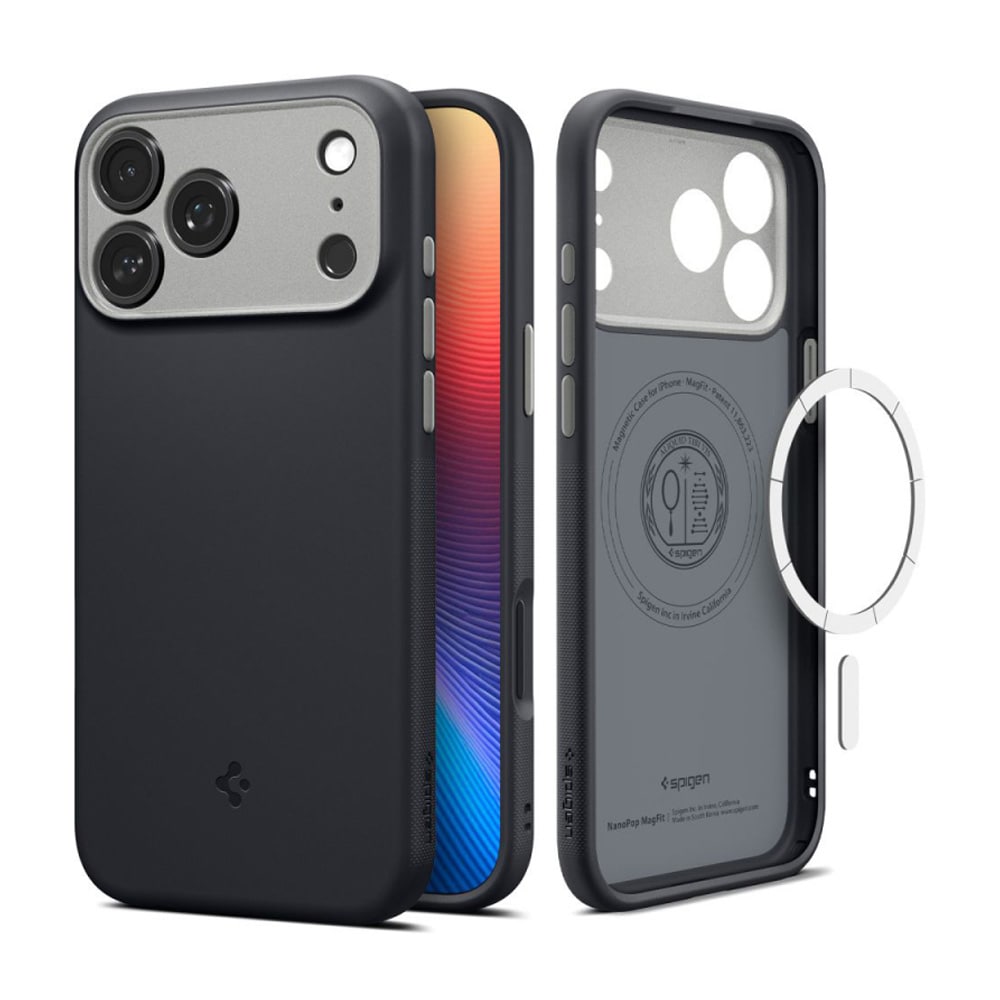 Spigen Nano Pop Mag Fit Backshell til iPhone 17 Pro - Svart