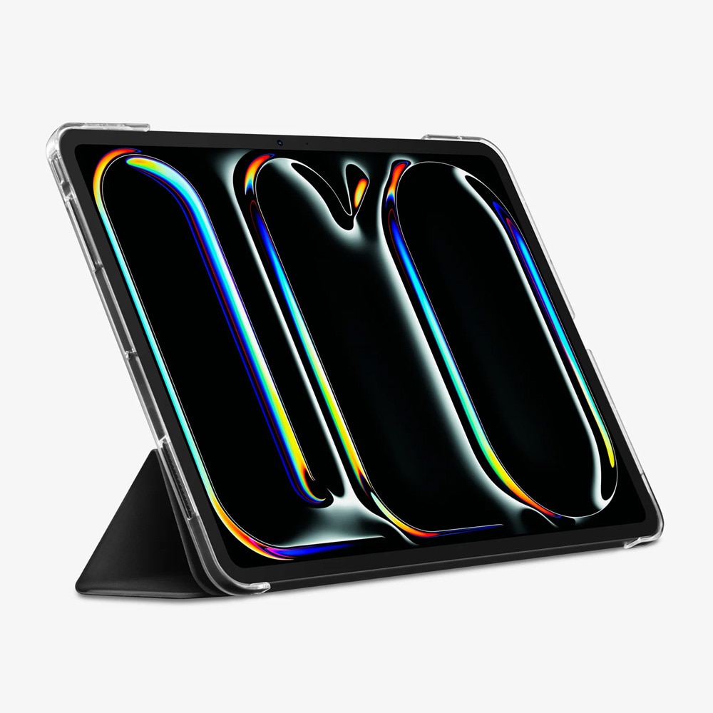 Spigen Liquid Air Folio cover til iPad Pro 13 (2024) / tabletetui med stativfunktion og wake/sleep – Sort