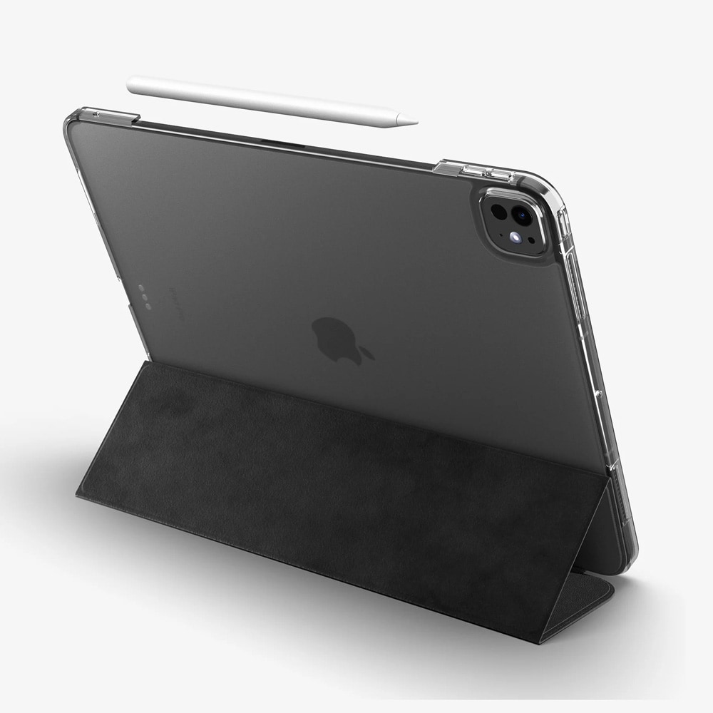 Spigen Liquid Air Folio cover til iPad Pro 13 (2024) / tabletetui med stativfunktion og wake/sleep – Sort