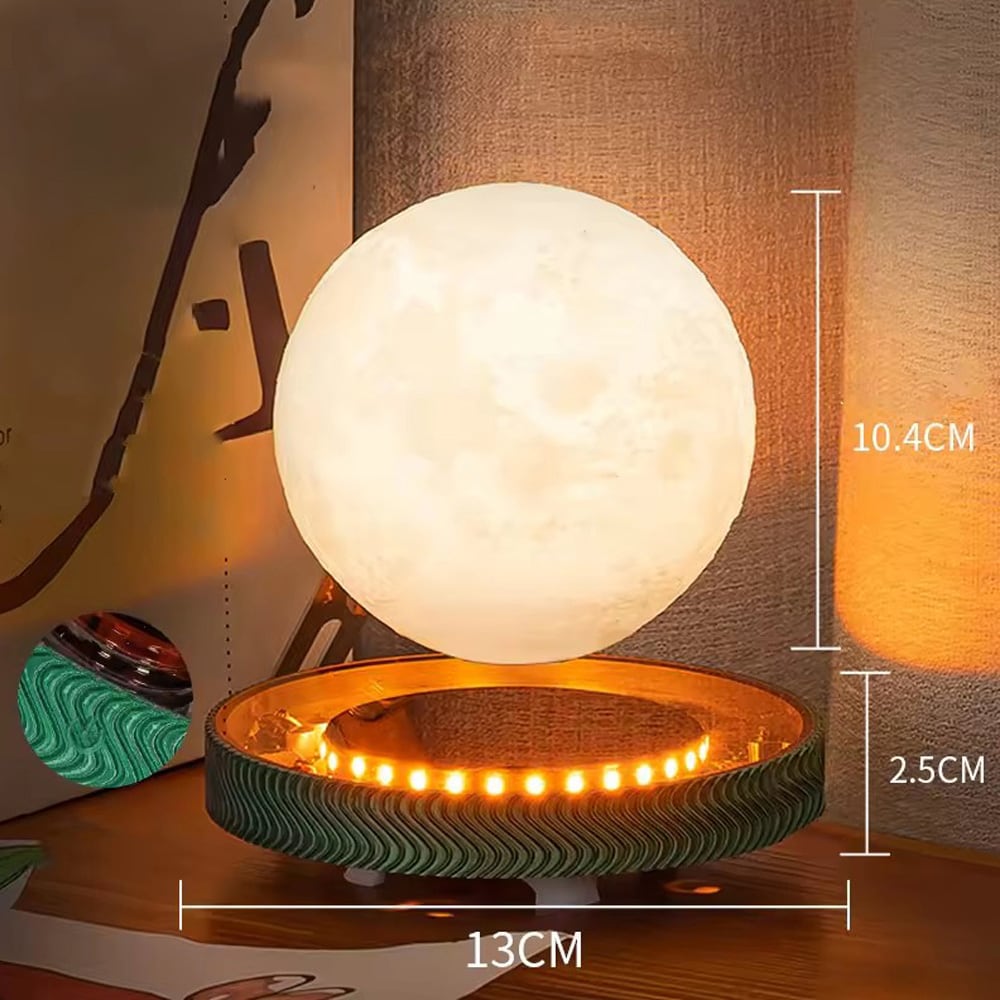 Magnetisk svævende månelampe / svævelampe med touchbetjening / dekorativ natlampe med 3 farvetemperaturer