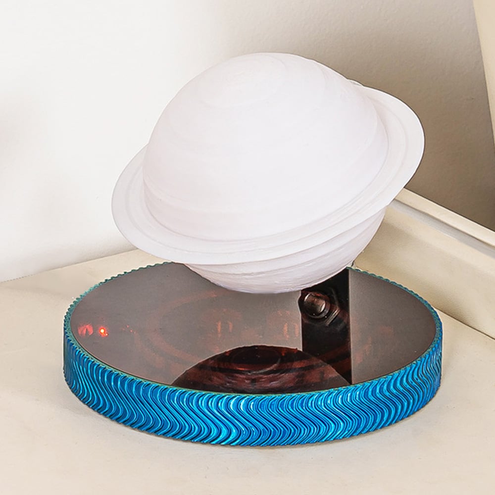 Magnetisk svævende Saturnus-lampe / svævende lampe med touchbetjening / natlampe med 3 farvetemperaturer