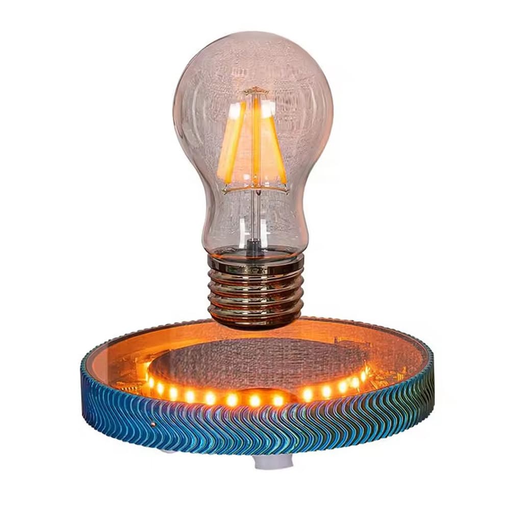 Magnetisk svævende lampe med glødepæredesign / touchbetjent natlampe med varmt lys / dekorativ bordlampe