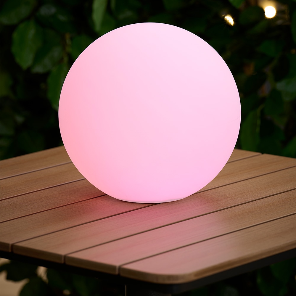 Solcellelampe Ø18 cm LED RGB / udendørsbelysning / havebelysning / dekorationslampe