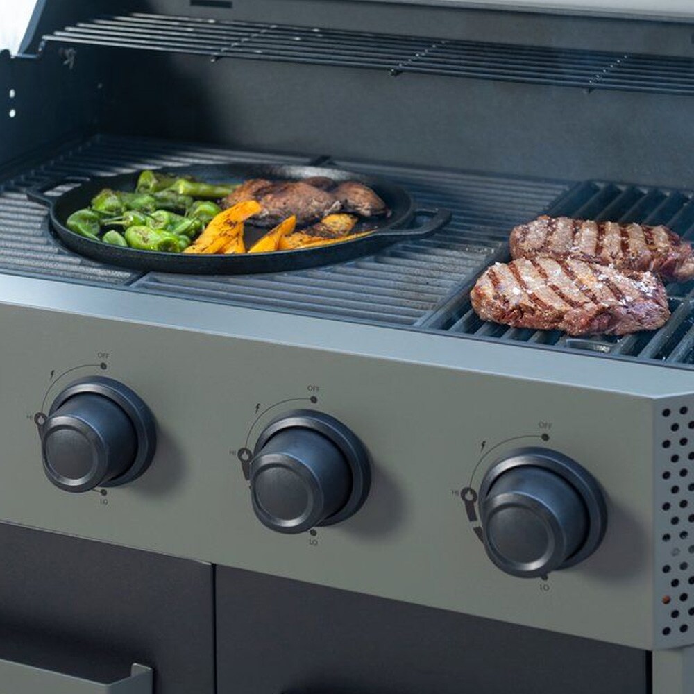 Mustang stegepande i støbejern 30 cm passer til Gourmet 4+1 / grillpande i støbejern