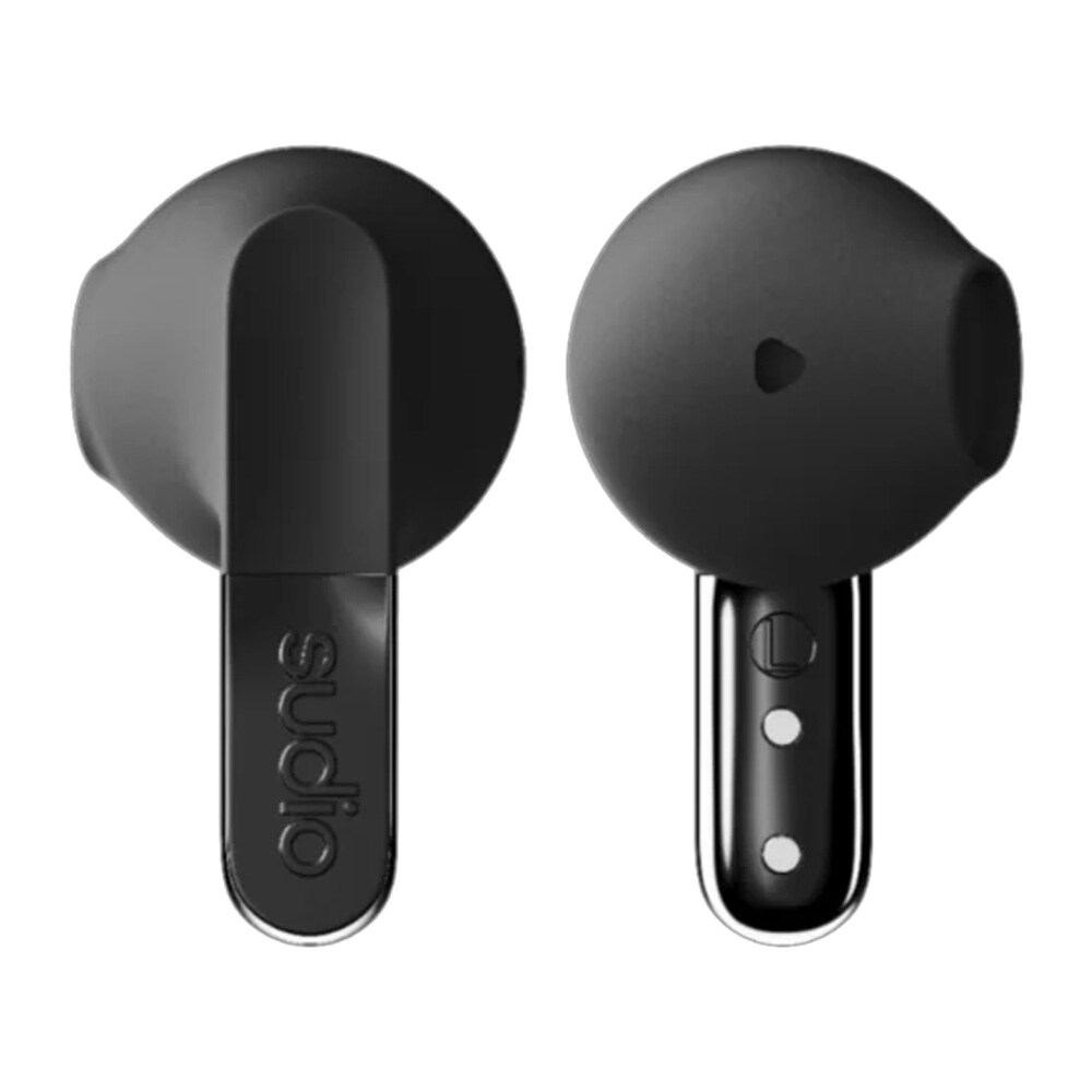 Sudio N3 true wireless in-ear-høretelefoner / trådløse earbuds med Bluetooth 5.4 og opladningsetui – Sort