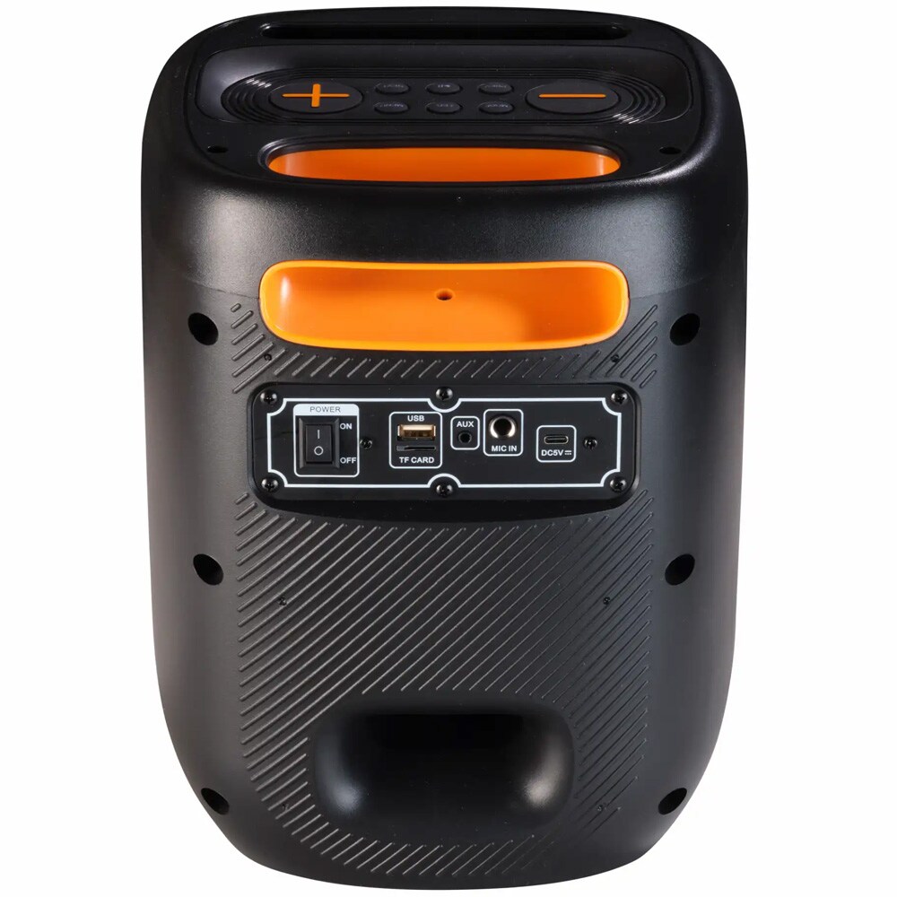 Denver BPS-165 partyhøjttaler / Bluetooth-højttaler med LED-lys, mikrofonindgang og 20 W RMS
