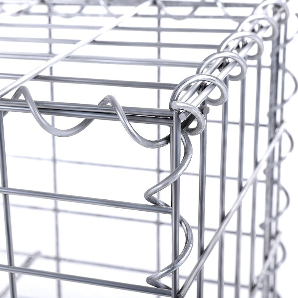 Gabionkurv 100 x 50 x 30 cm / galvaniseret stenkurv til haven / værktøjsfri gabion til mur og afgrænsning